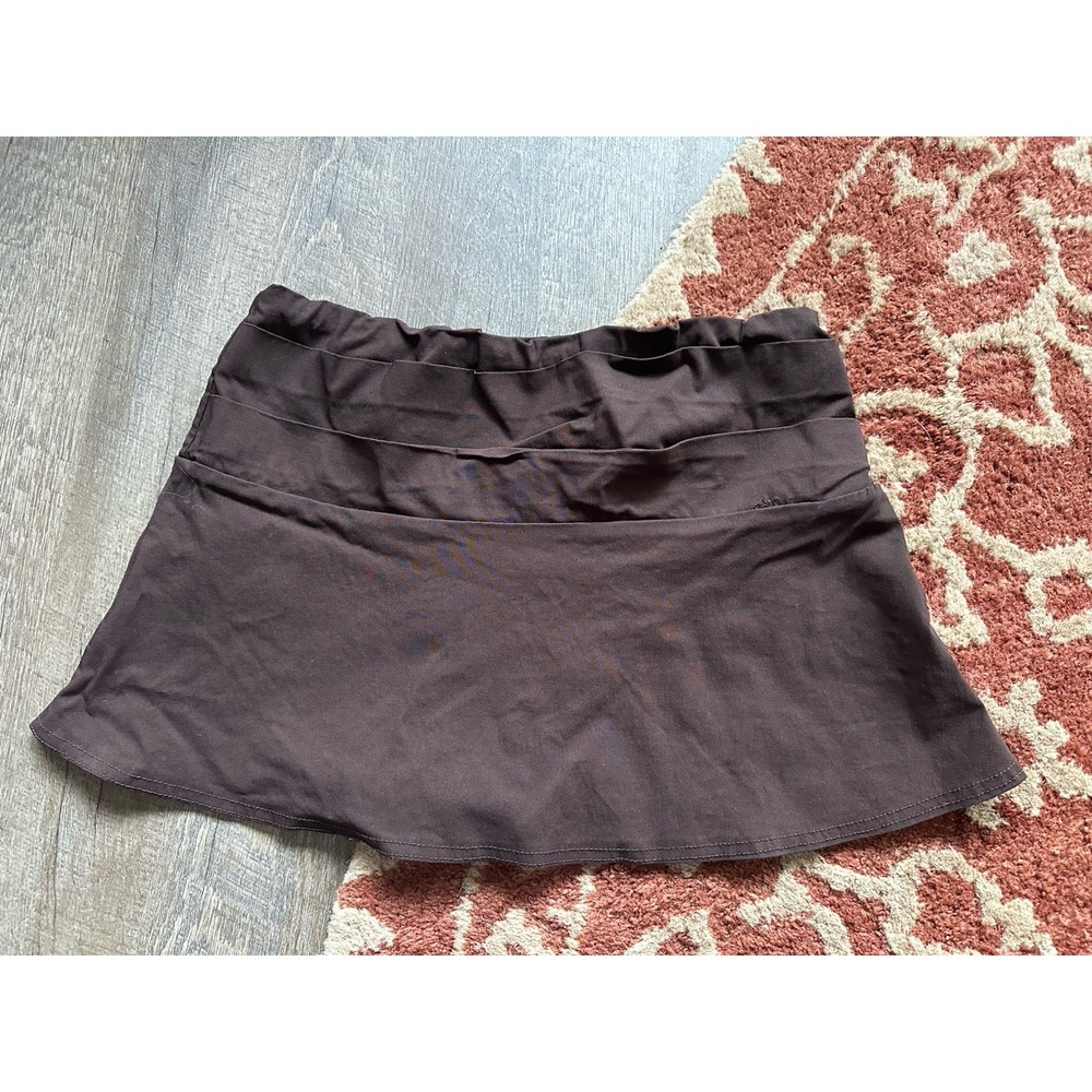 Pretty Little Thing Brown Y2K Short Mini Skirt 10